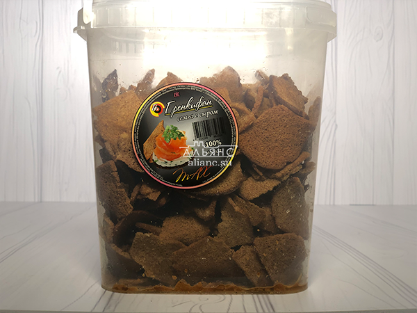 Ржаные гренки с семгой и сыром в Климовске