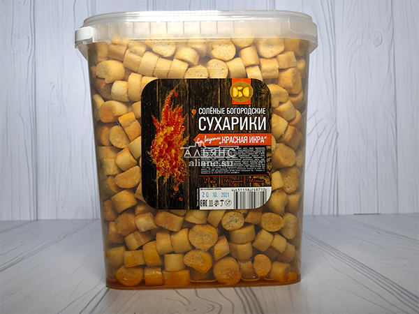 Сухарики с красной икрой в Климовске