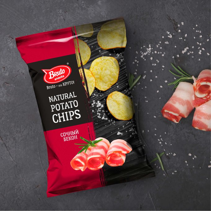 Картофель «Бруто» со вкусом бекона 130 гр. в Климовске