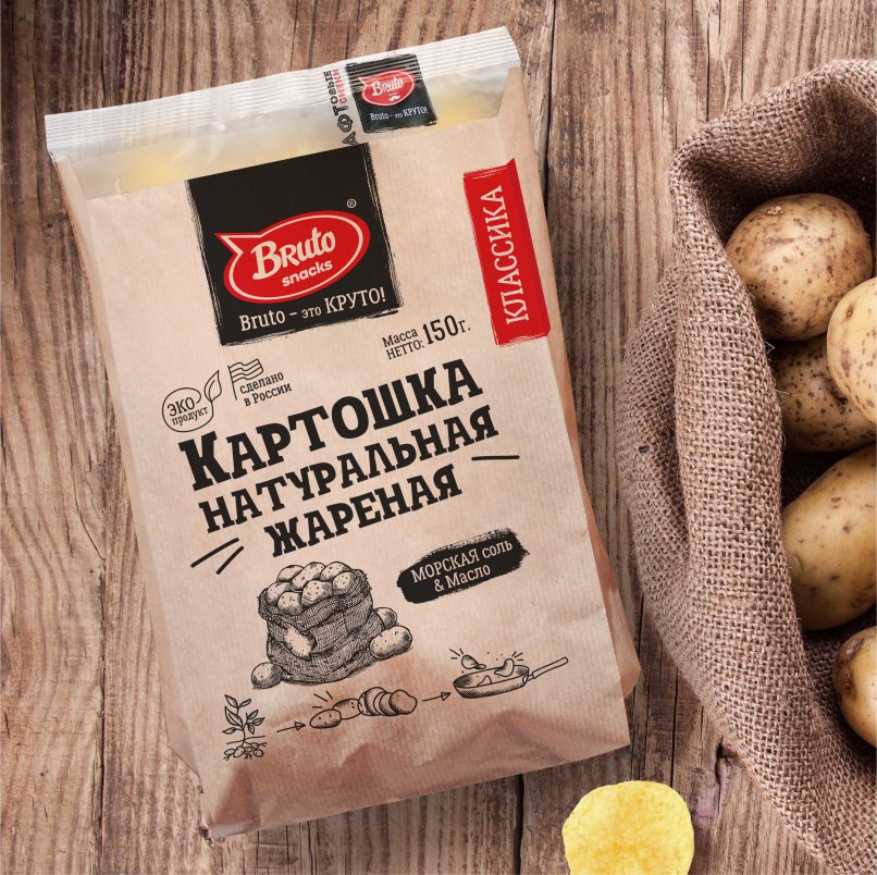 Картофель «Бруто» с солью 130 гр. в Климовске