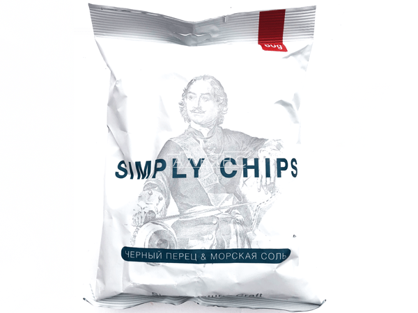 Картофельные чипсы "Simple chips" Морская соль и черный перец 80 гр. в Климовске